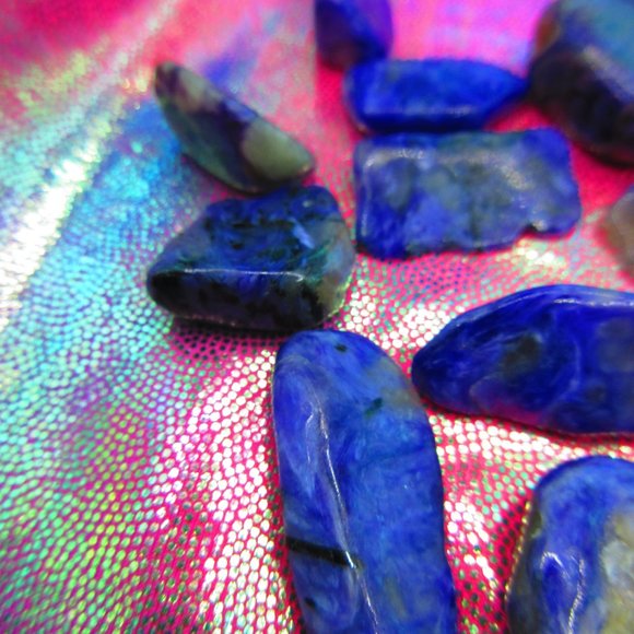 Russian Charoite Grid Set Semi Precious Gemstone - Picture 3 of 6